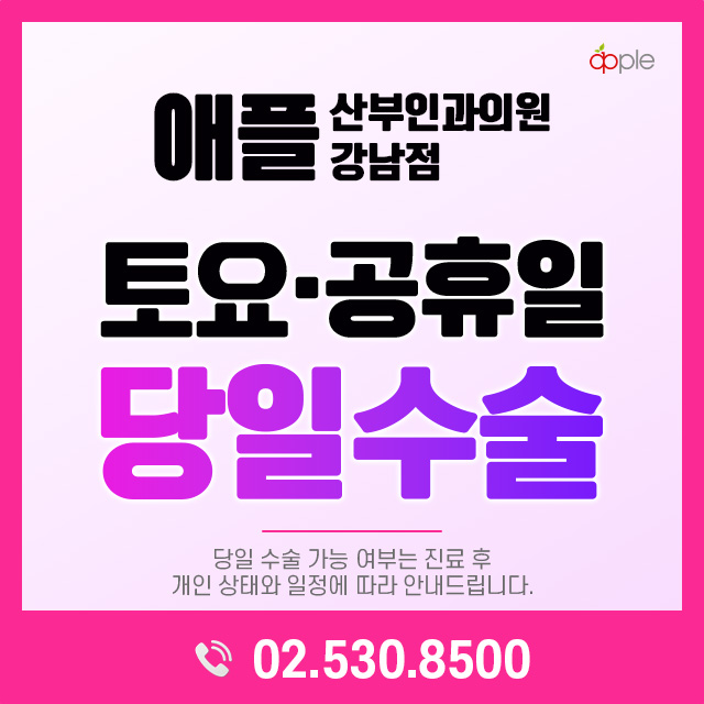 강남점 토요일·공휴일 수술 안내. 가능 여부는 진료 후 개인 상태와 일정에 따라 안내됩니다.