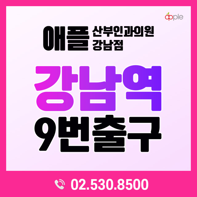 애플산부인과의원 강남점 강남역 9번 출구 안내